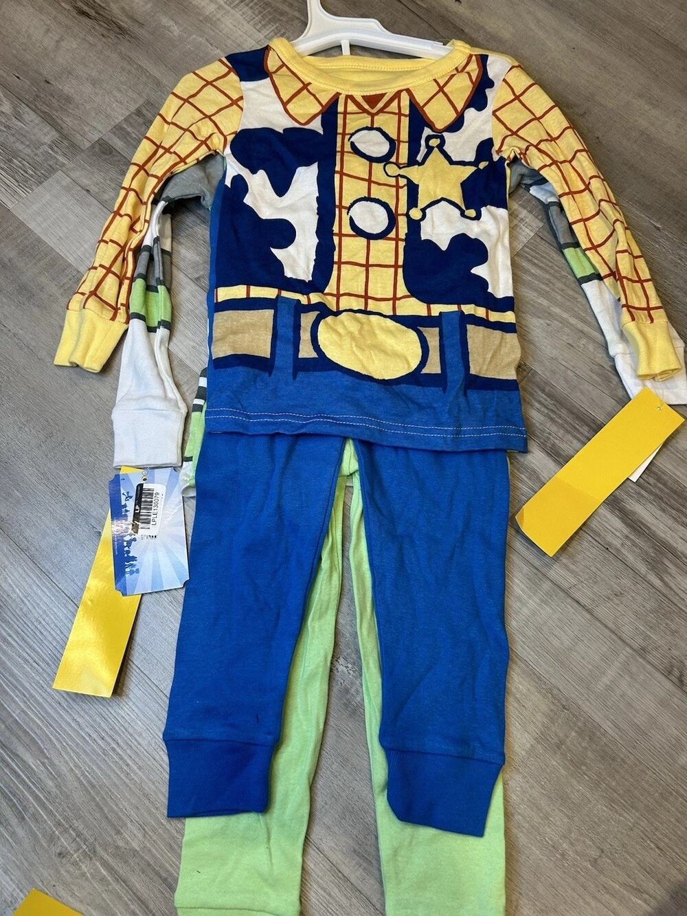 Disney / Pixar Toy Story Boy 4-Piece Set Woody & Buzz Pajama Set Toddler 3T NWT
